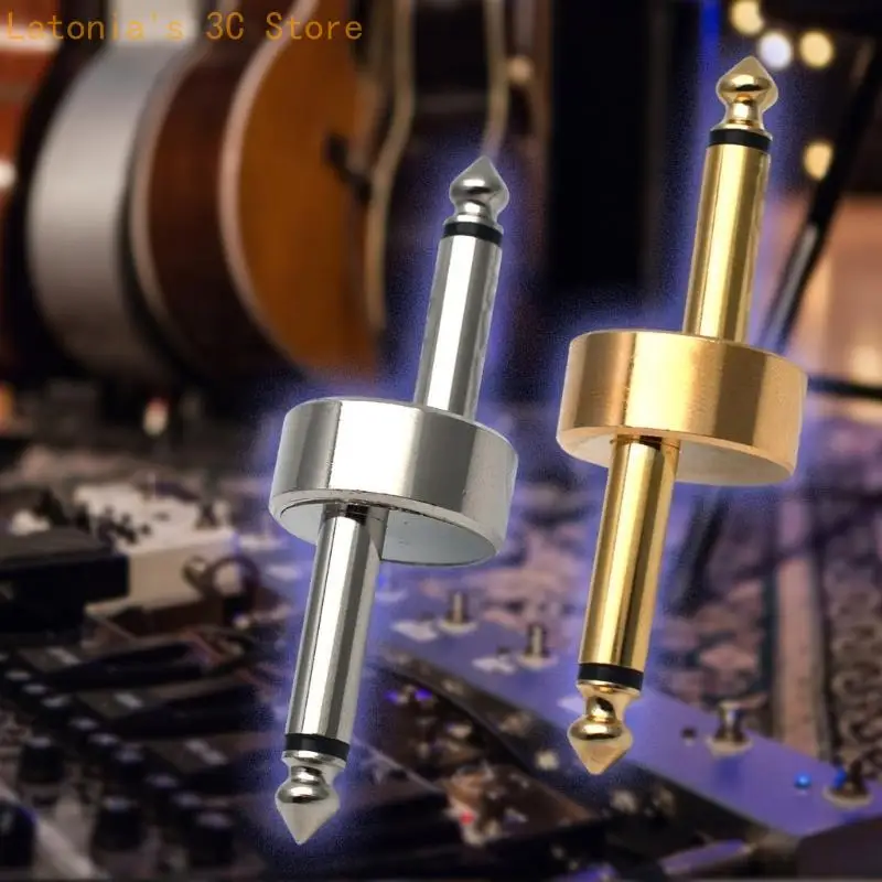 

6.35mm 1/4in Z Bend Effect Board Interconnector Corrosion Resistant Adapter X3UB