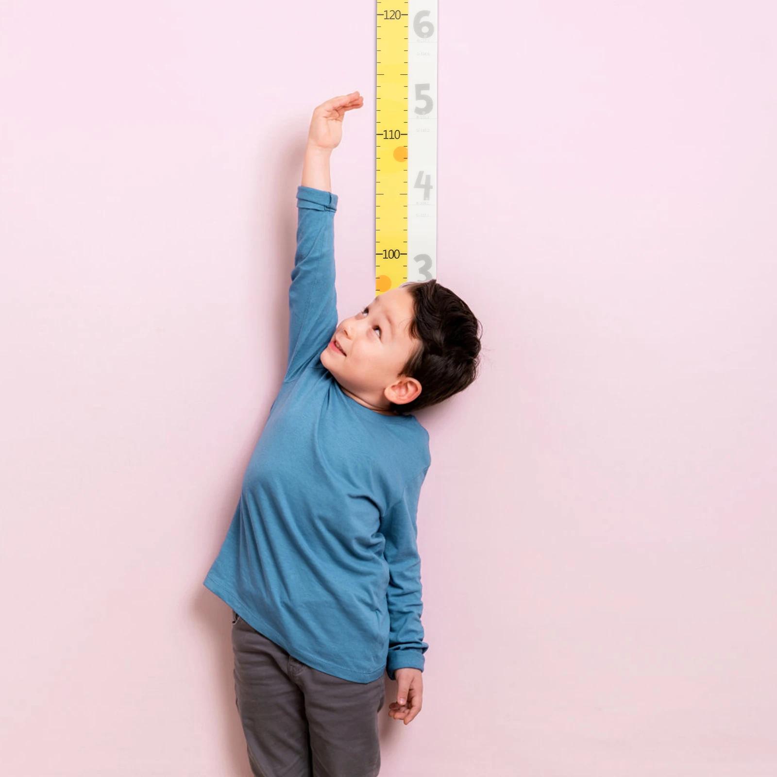 

1Set Cartoon Giraffe Height Sticker Self Adhesive Growth Chart Wall Decal Safe for Easy to Apply Remove No Damage Residue