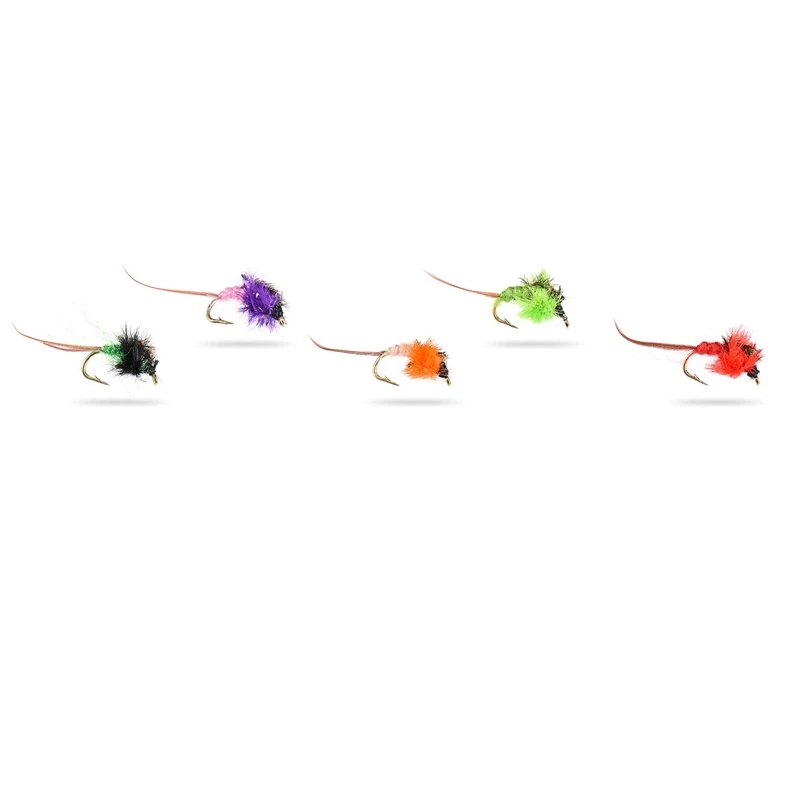 Fly Fishing Bait Set With Box Small Fly Hook Flying Insect 5 Colors 35Pcs Lure Fly Fishing Bait