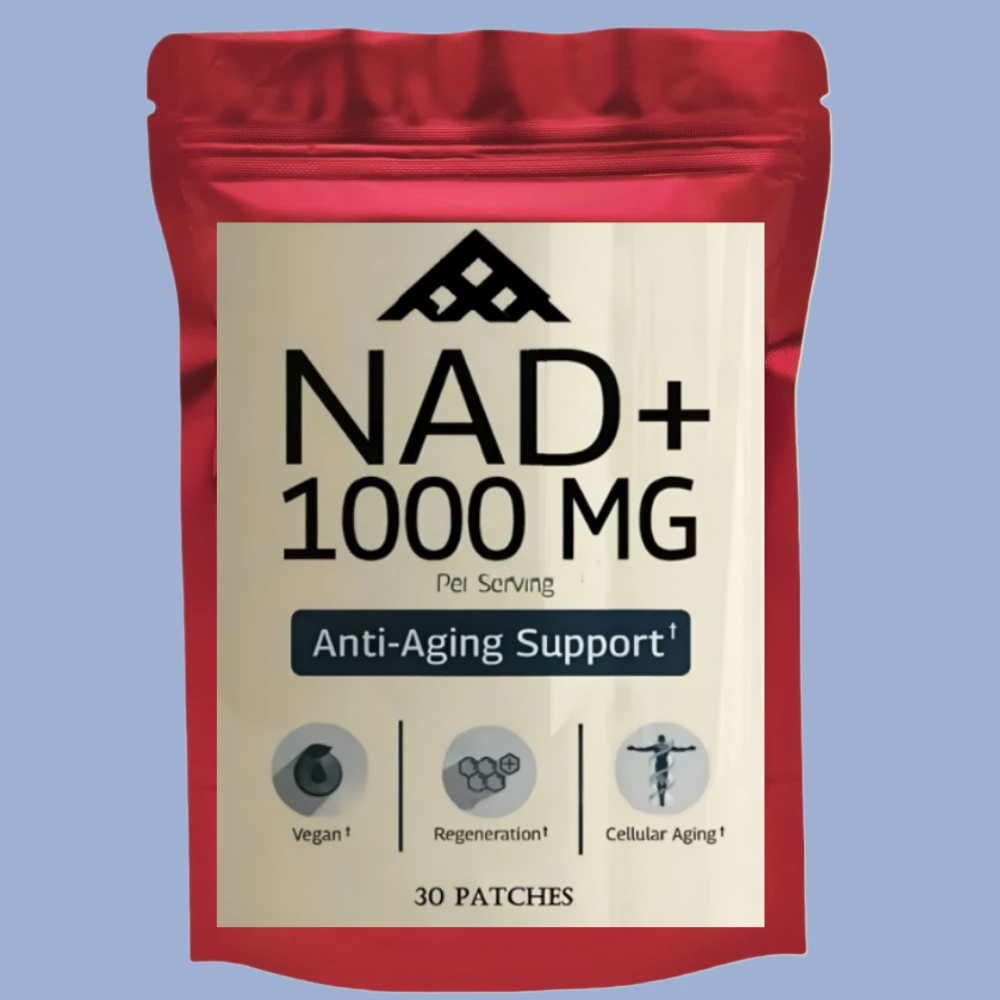 30 Patches NAD+ Transdermal Patches with Resveratrol, Quercetin - Cellular Energy & Repair, Healthy Aging Antienvejecimiento
