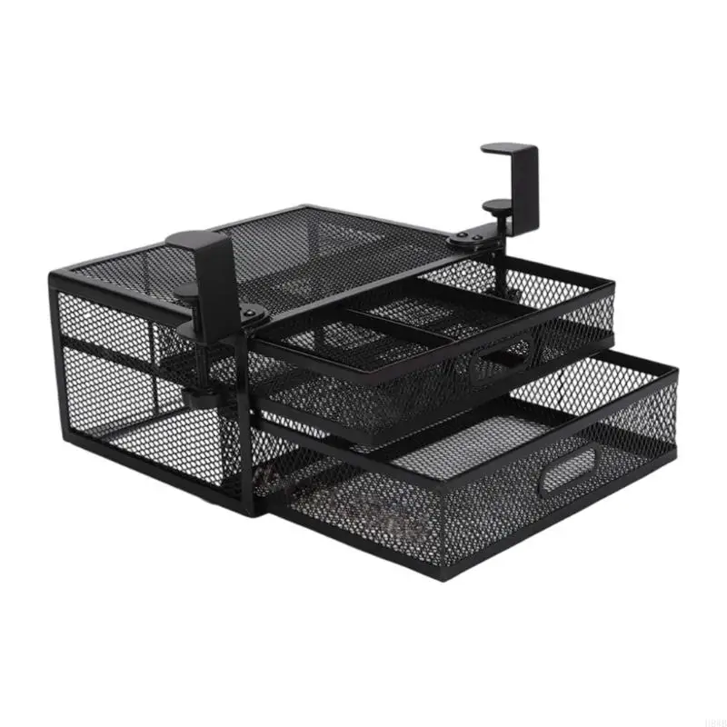 

H8WB Sliding Under Desk Drawer Storage Unit Metal Frame for Workspaces Use