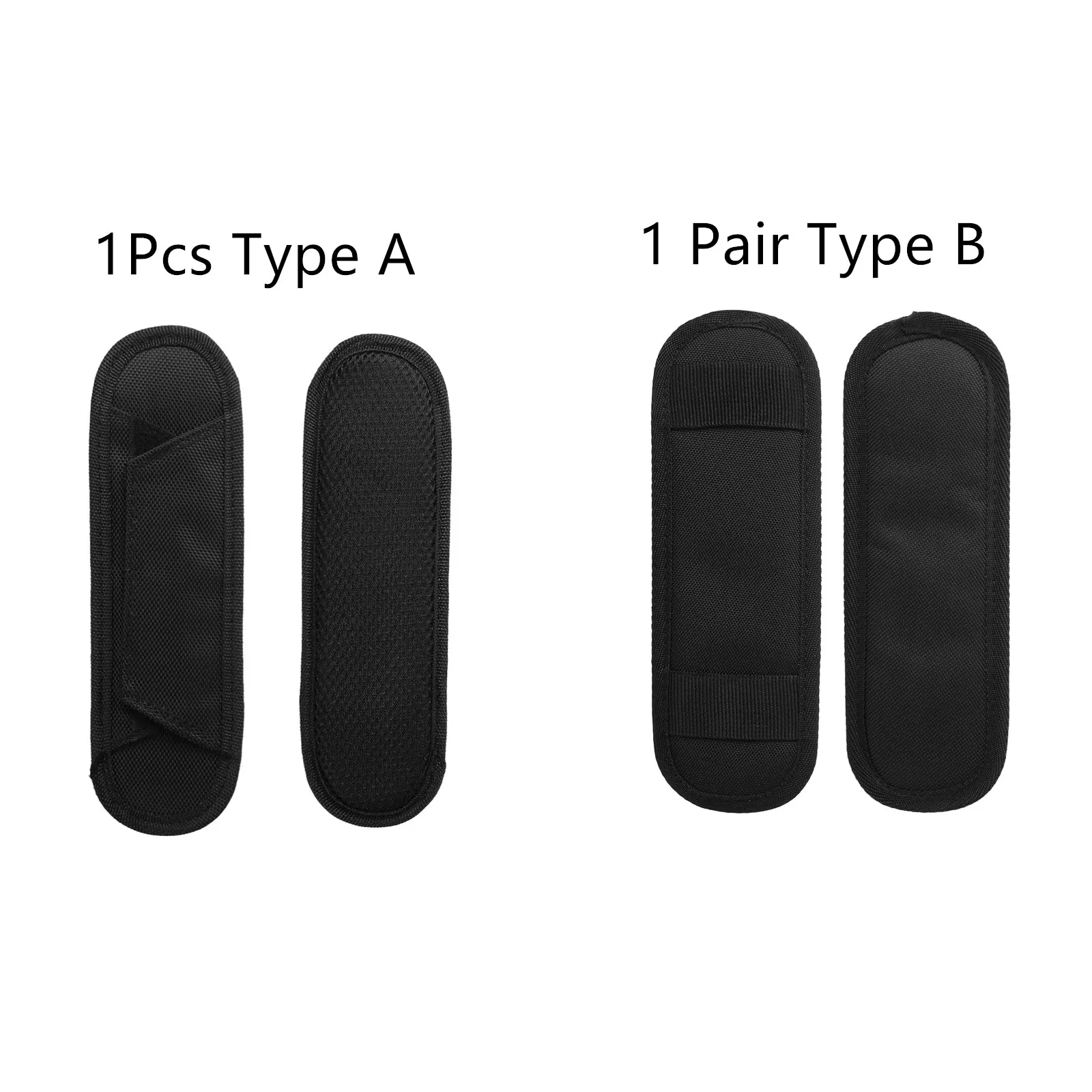 Black Bag Shoulder Strap Pads Comfortable Fasteners Cushions Replacement for Business Bags School Bag Backpack Rucksack