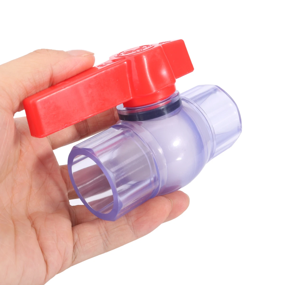 1pc 20~63mm Translucent Blue UPVC Pipe Ball Valve For Garden Irrigation Aquarium Water Pipe Controller Fish Tank Hose Valve