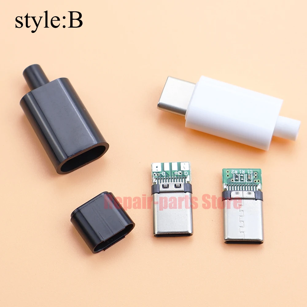 2-10 Stück Typ C USB3.1 3A Schnelllade-USB-Stecker Männlicher Anschluss Elektrische Klemmen zum Löten DIY-Datenkabel-Zubehör – Detail 3