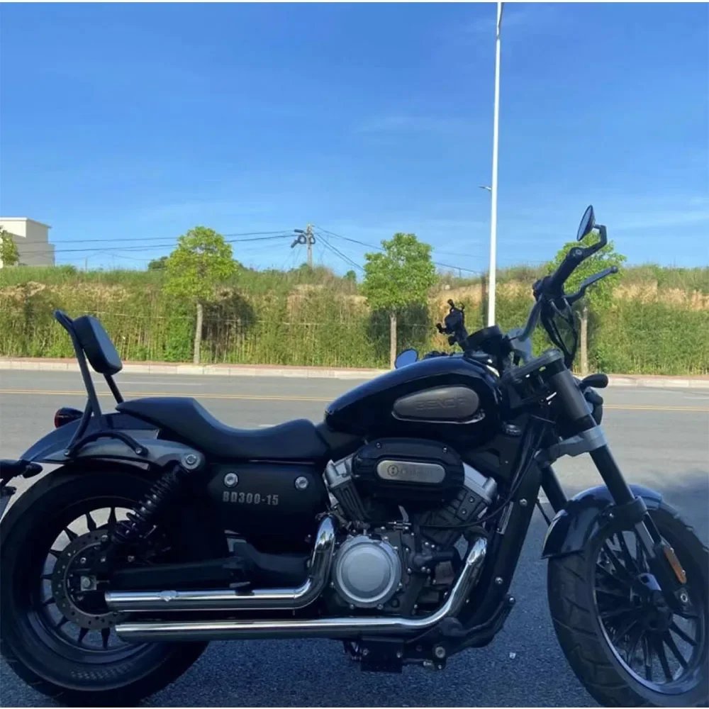 Retro Motorcycle Exhaust  Pipe Right Side Double Tube With Stainless Steel Material For Keeway V Cruise 125 Vcruise125