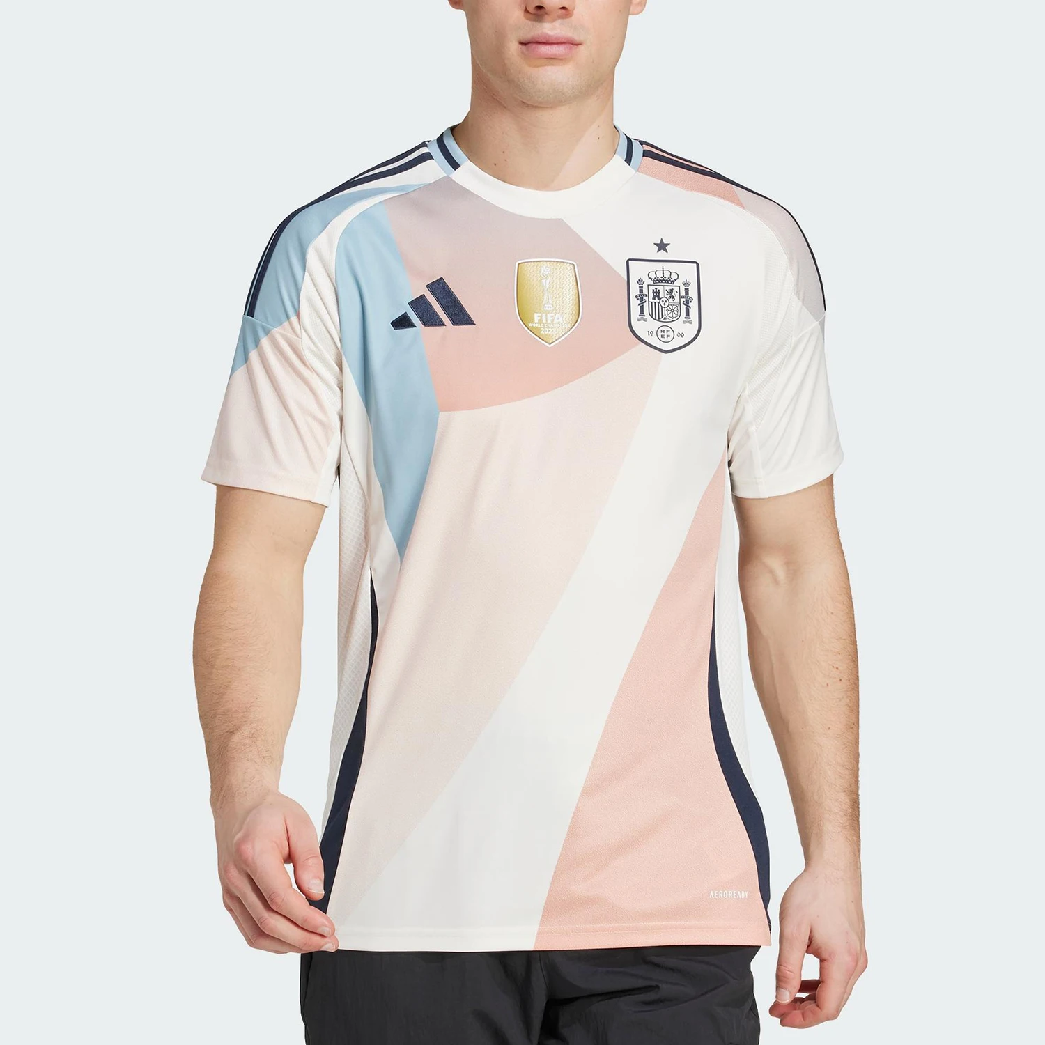 

Adidas genuine men's dry and breathable football sports short sleeved JF2648