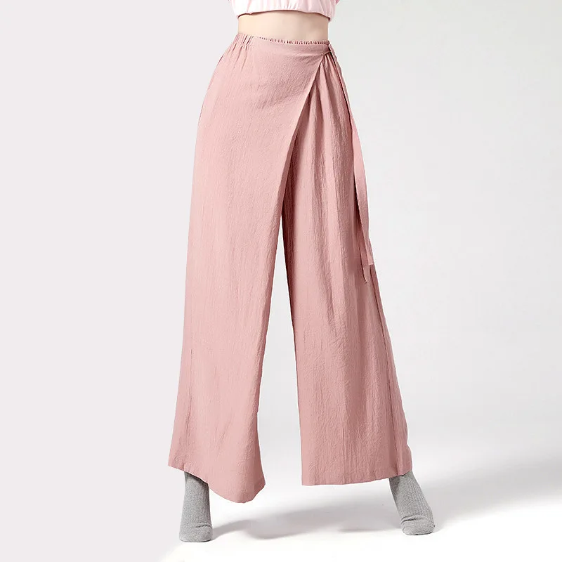 

Classical dance practice suit women's dancing pants wide-leg pants straps Chinese dance suit modern dance straight trousers