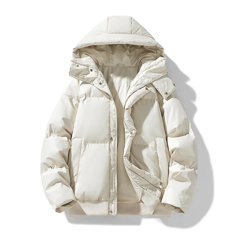 เสื้อแจ็คเก็ตพาร์กาสำหรับผู้ชายฤดูหนาวแบบใหม่ อุ่น หนา กันลม เสื้อแจ็คเก็ตกันลมแบบหนา เสื้อโค้ทบุผ้าฟลีซ เสื้อแจ็คเก็ตเก็บความร้อนสำหรับผู้ชาย