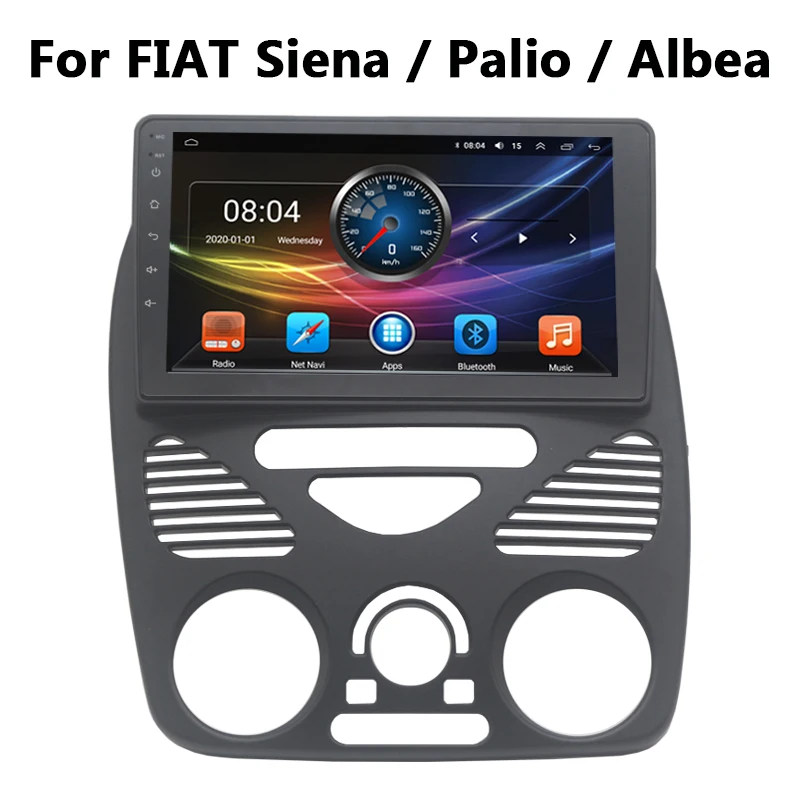 9 inch Android Car Radio Stereo Auto Audio 2 Din Head Unit GPS Navigation Multimedia Player For FIAT Siena Palio Albea 1996-2004