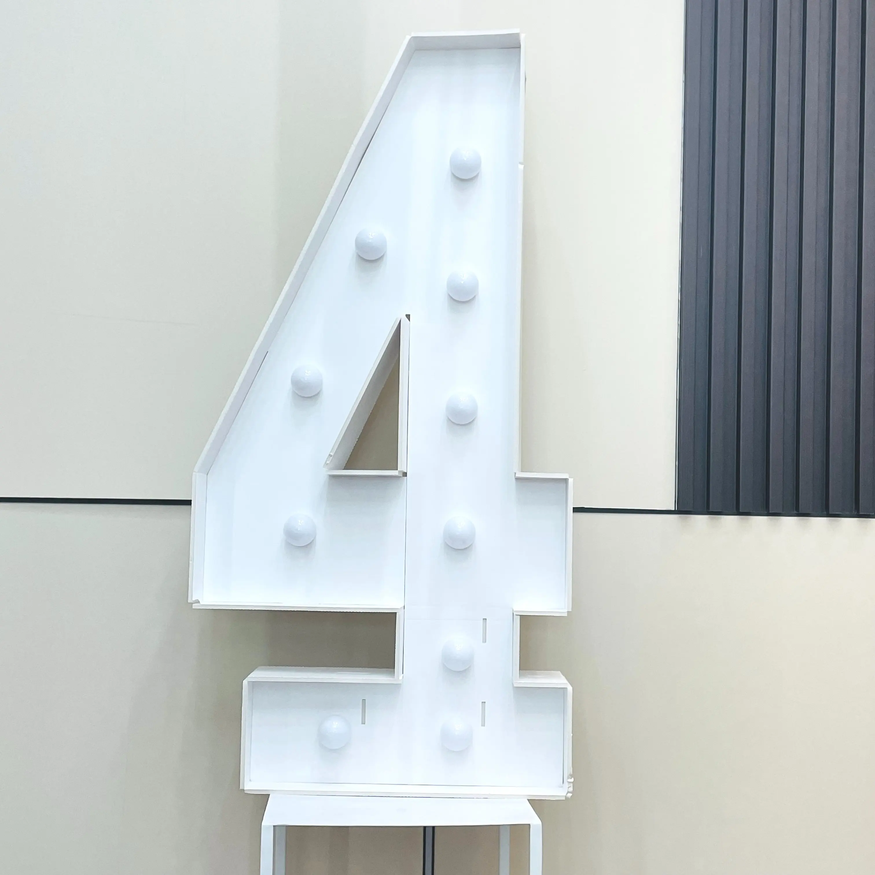 1Pc 73cm/28.7inch Light Up Digitale Marquee Frame KT Board Nummer 0-9 Plug-in KT Board Met Beugel LED Party Decoratief Licht Fo