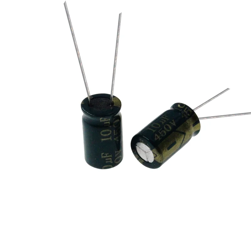 10PCS 10uF 450V 10MFD 450Volt Aluminum Electrolytic Capacitor 10*16mm Radial 10mf450v 10uf450v 450v10mf 450v10uf