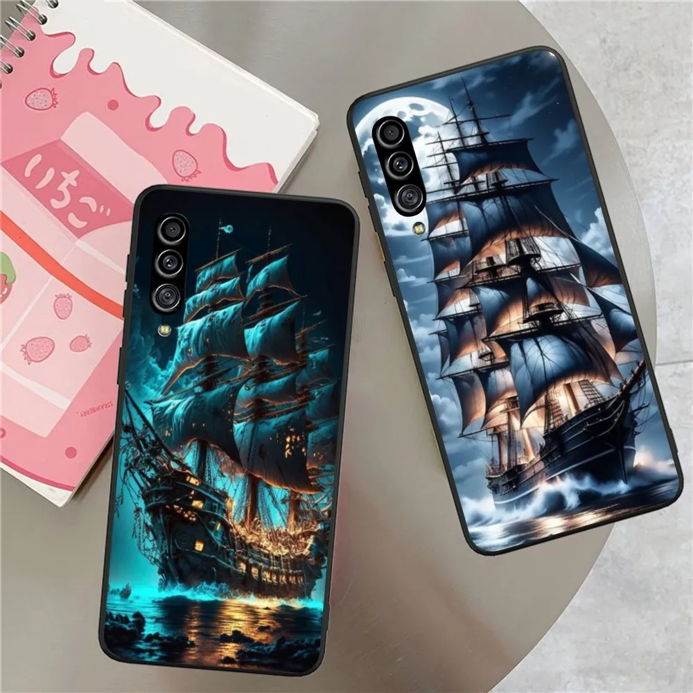 Pirate Corsair Mobile Cell Phone Case for Samsung Galaxy S24 S23 S22 S21 S10 S9 S8 Plus Ultra Black Soft Phone Cover Funda