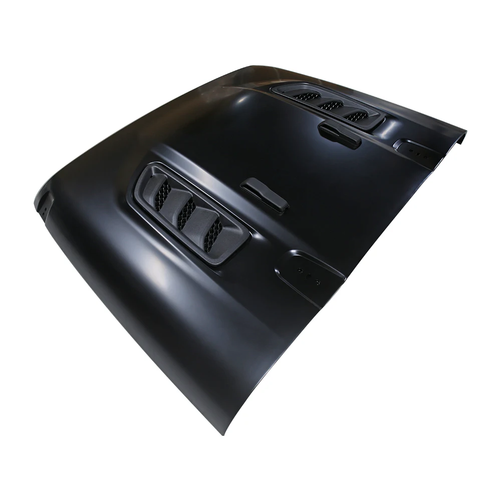 Universele auto-onderdelen zwart aluminium stalen auto motorkap cover voor Jeep wrangler JK 2007 + 4X4 accessoires