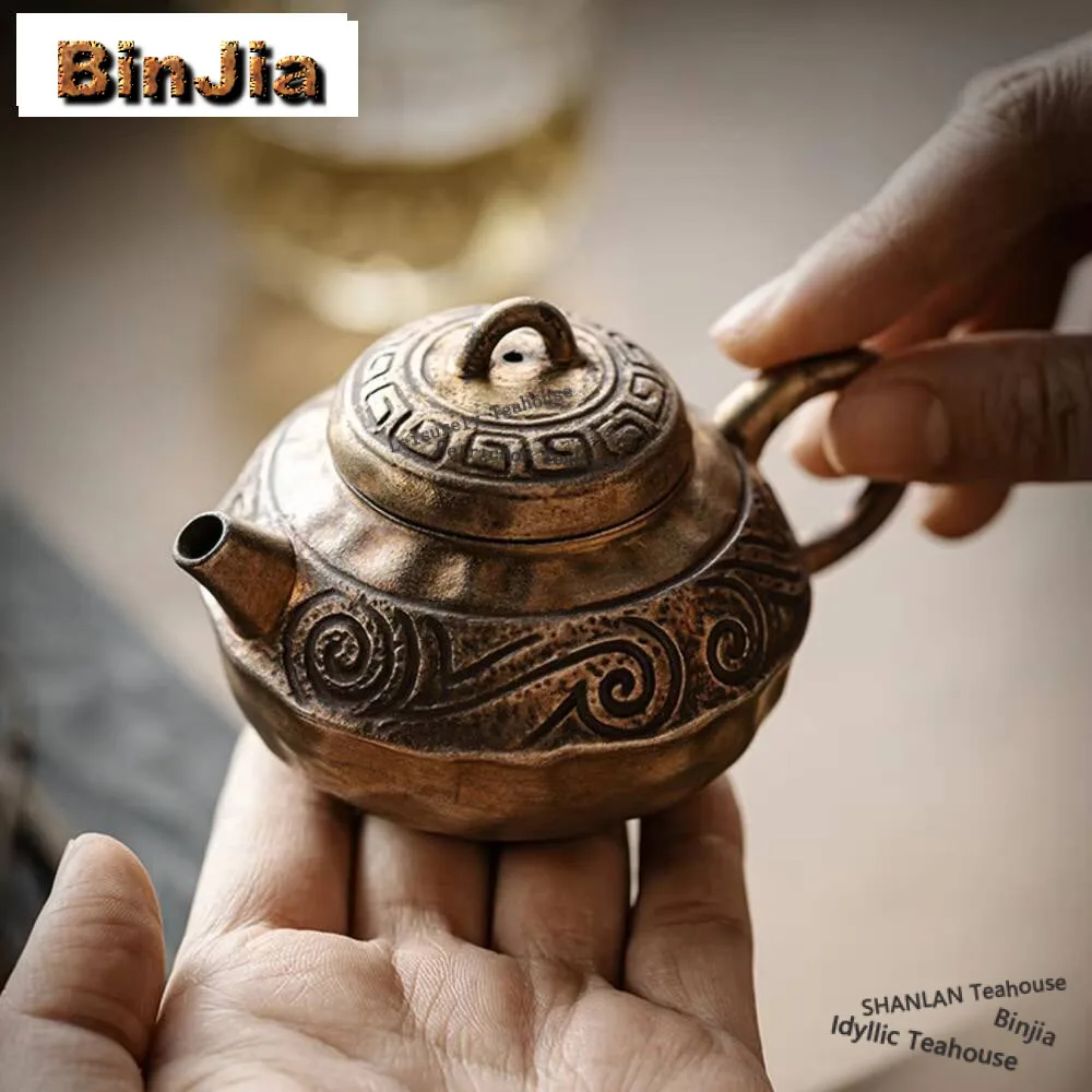 

Позолоченный серебряный чайник ручной работы, 125 мл