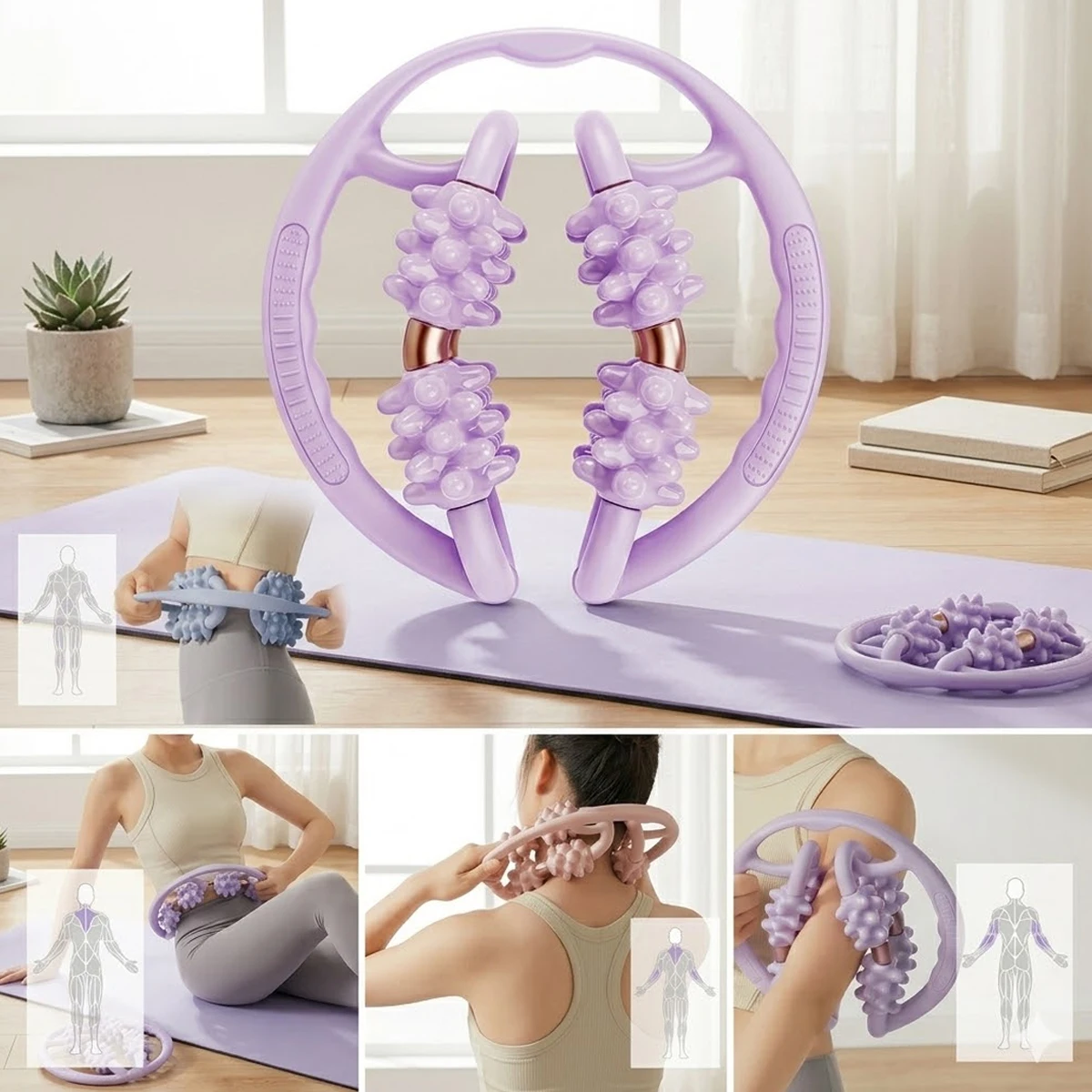 

Leg Massage Roller Ring Thigh Slimming Fitness Massager Calf Muscle Relax Foam Roller Body Home Shaper Annular Leg Clamp Clip