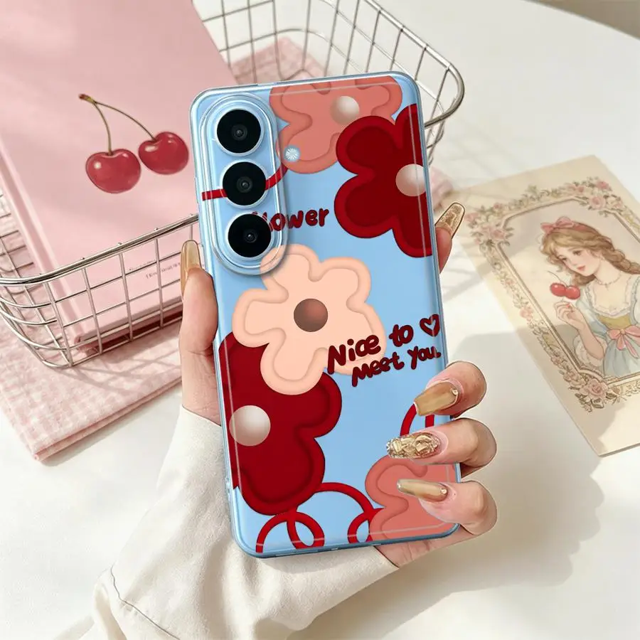 Phone Cover Case for Samsung Galaxy A57 A26 A24 A55 A23 A36 A13 A14 A16 A52 A37 A25 A51 A34 A35 A54 A15 A33 A52 A56 A27 Flower