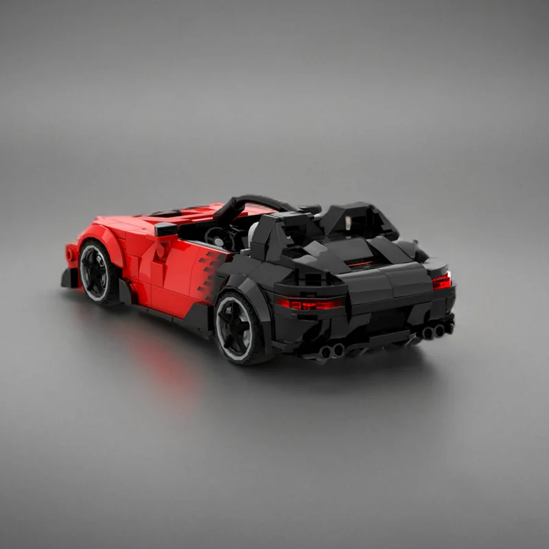 Poladeer 347PCS MOC DIY Hyper Roadster Racing AMG PureSpeed Baustein-Set Montagemodell Spielzeug Kindergeburtstagsgeschenk – Detail 1