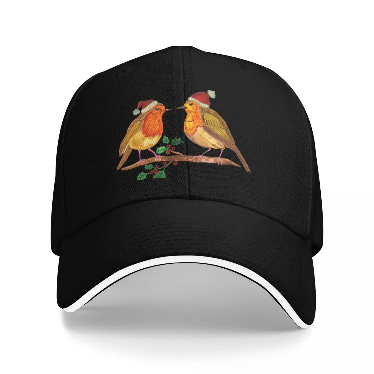 

Watercolour Robin Christmas Birds Baseball Cap tactical cap Funny hats Mens Tennis Women's