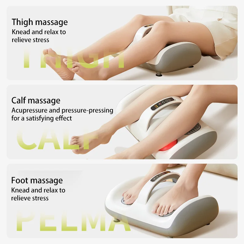 Shiatsu Foot Massager with Vibration Electric Heated Calf Feet Massage Therapeutic Kneading Improve Legs Blood Muscle Relaxation