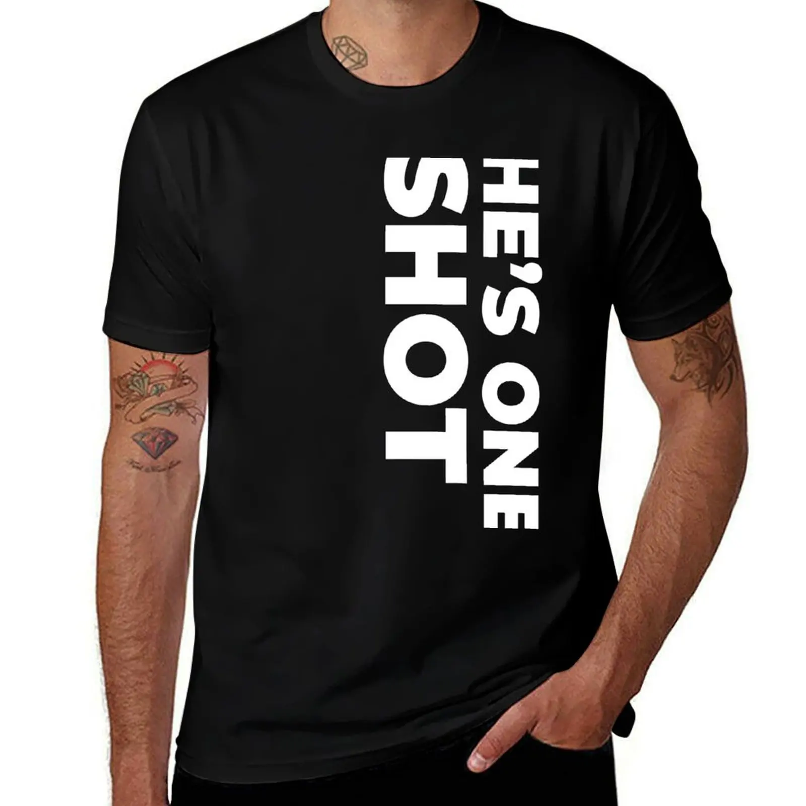 

He's One Shot Warzone T-Shirt cotton t shirts man 100% man t shirt graphic essential t shirt T-Shirt