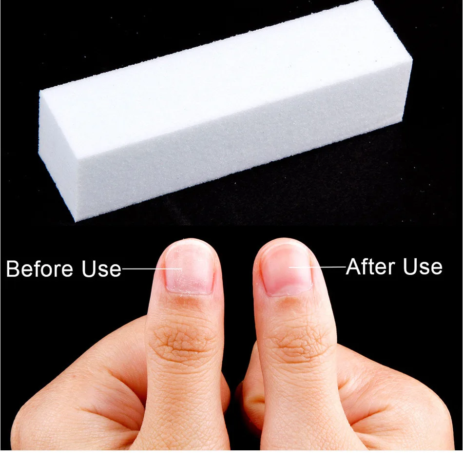 10pcs Nail Files Buffer Block Set Manicure Pedicure Care Nail Art Buffing Sanding Polishing White Sponge Buffers Nail File Tools