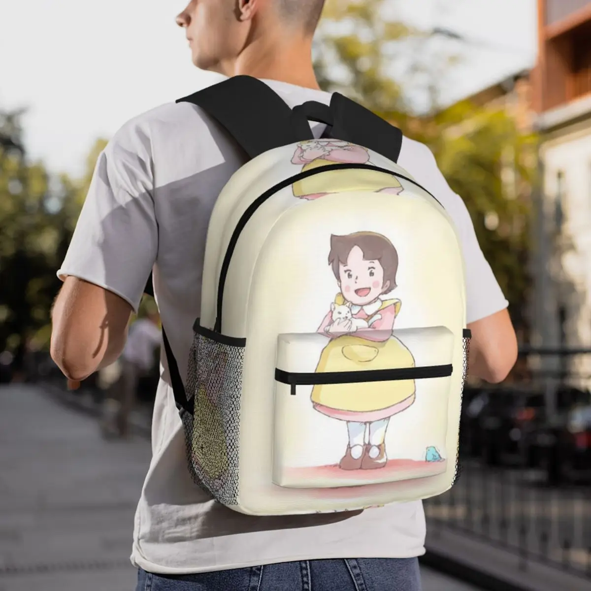 Cartoon Heidi  Backpack Daypack Large Capacity Kids BookBag School Bag Shoulder Bags for Men Women
