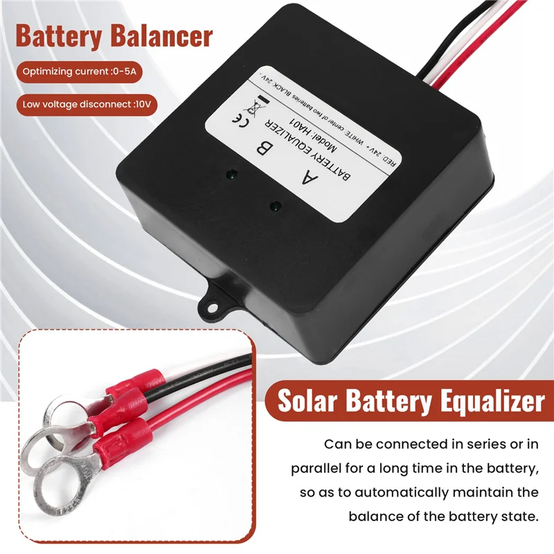 Ecualizador de voltaje de batería Solar AS95-HA01 para sistema Solar de batería estable equilibrador de batería de Gel de plomo-ácido de 24V