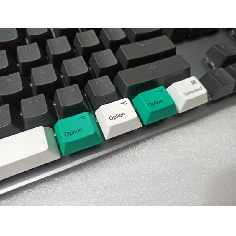 4 Pieces Common Option Keycaps Replacement PBT Dye Subbed for Mac Mechanical Keyboard Repair Keycaps 1.25U 1.25X Keycaps