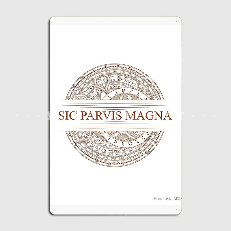 Sic Parvis Magna Uncharted Poster Metal Plaque Wall Pub Pub Garage Custom Garage Decoration Tin Sign Posters