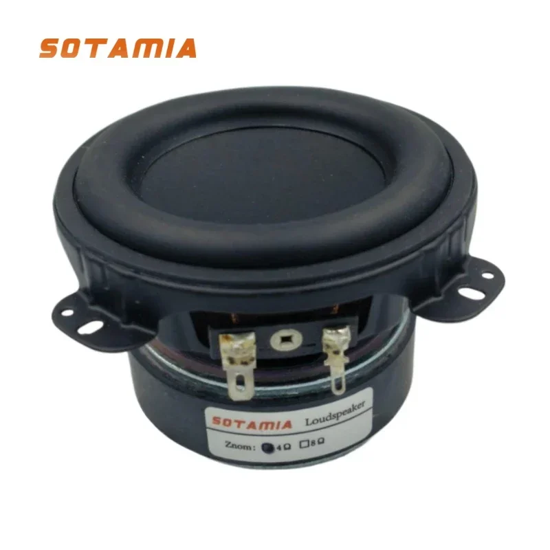 SOTAMIA 1Pcs 3.5 Inch Subwoofer Speaker 4 Ohm 50W DIY Waterproof Bluetooth Speaker Hifi Music Woofer Power Loudspeaker Unit