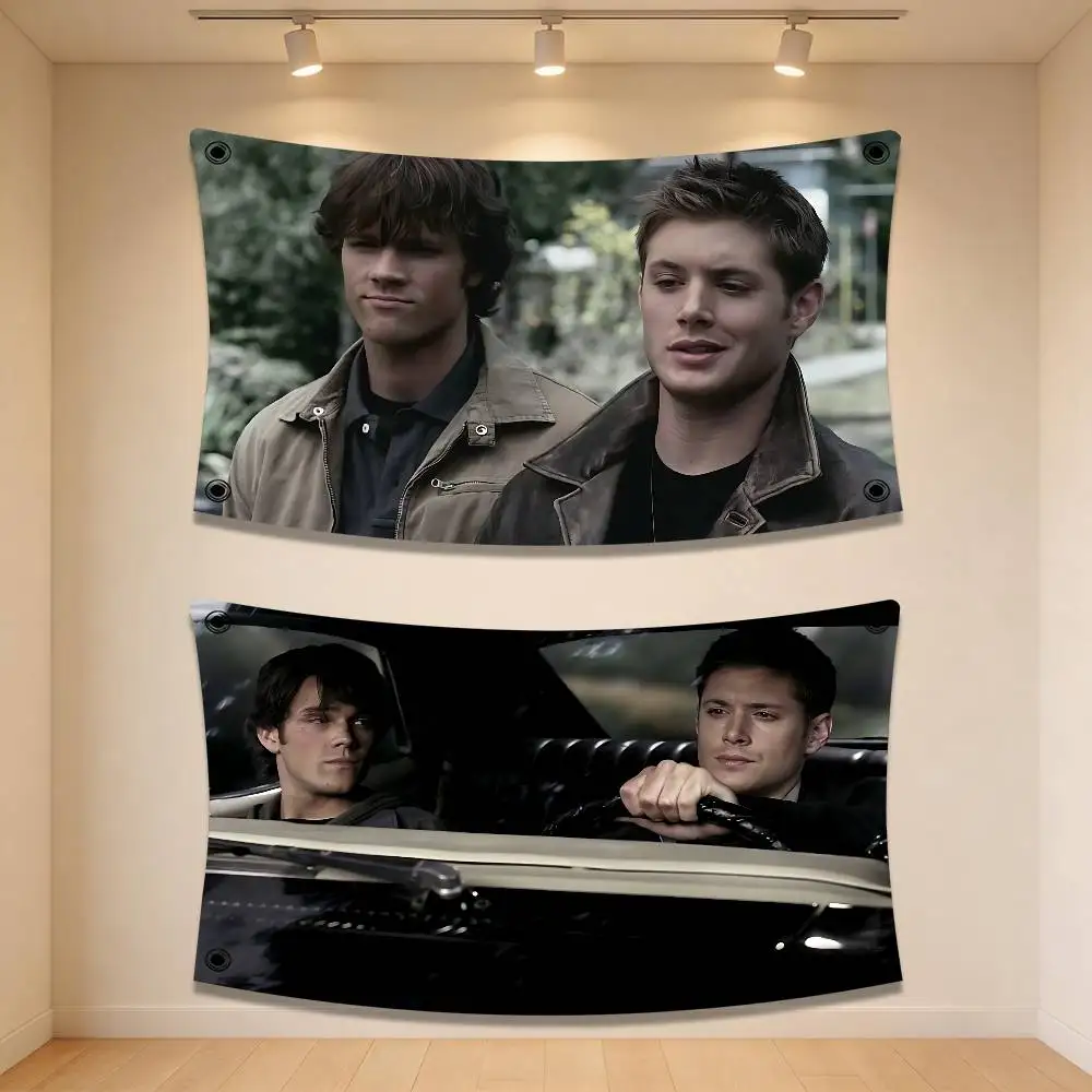 W-Winchester S-Supernatural Flag Tapestry Garage Decoration Custom Flags for Bedrooms Decorative Home Objects Decors Flaga