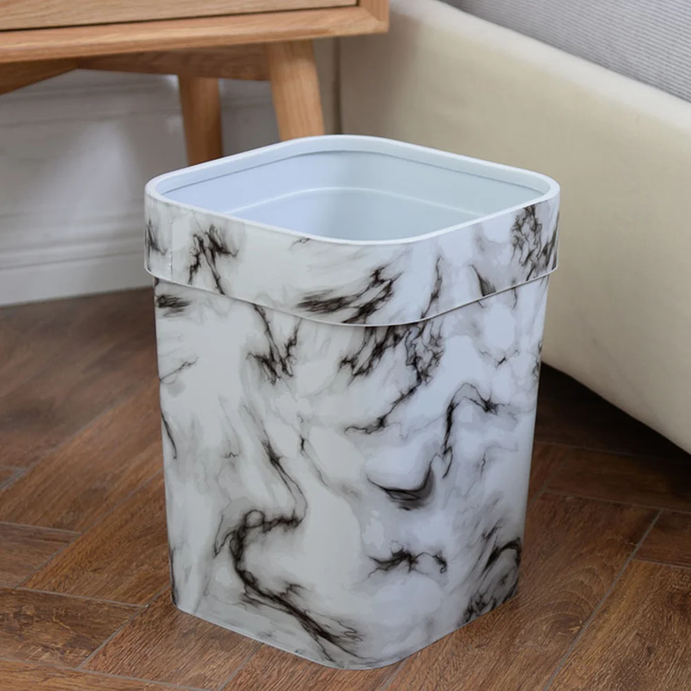 

1pc Square Home Trash Can Strong Simple Plastic Rubbish Bin Uncovered Waste Container Creative Household Garbage Storage