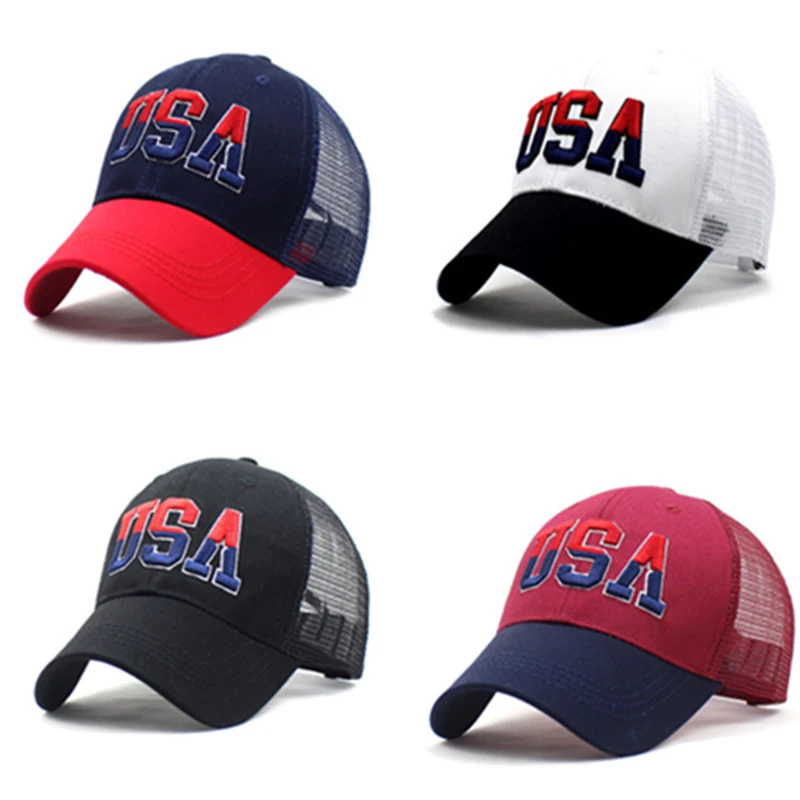 

Man woman baseball cap usa flag printing us 4thof july usa independence day election trucker hat Adjustable sun dad hats