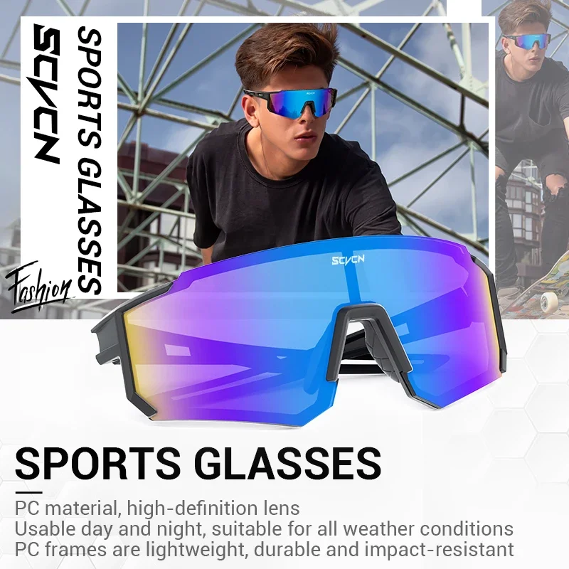 SCVCN New Outdoor Cycling Sunglasses Men MTB Driving Bike Glasses Sports Climbing Protective Glasses Women Bicycle UV400 Goggles
