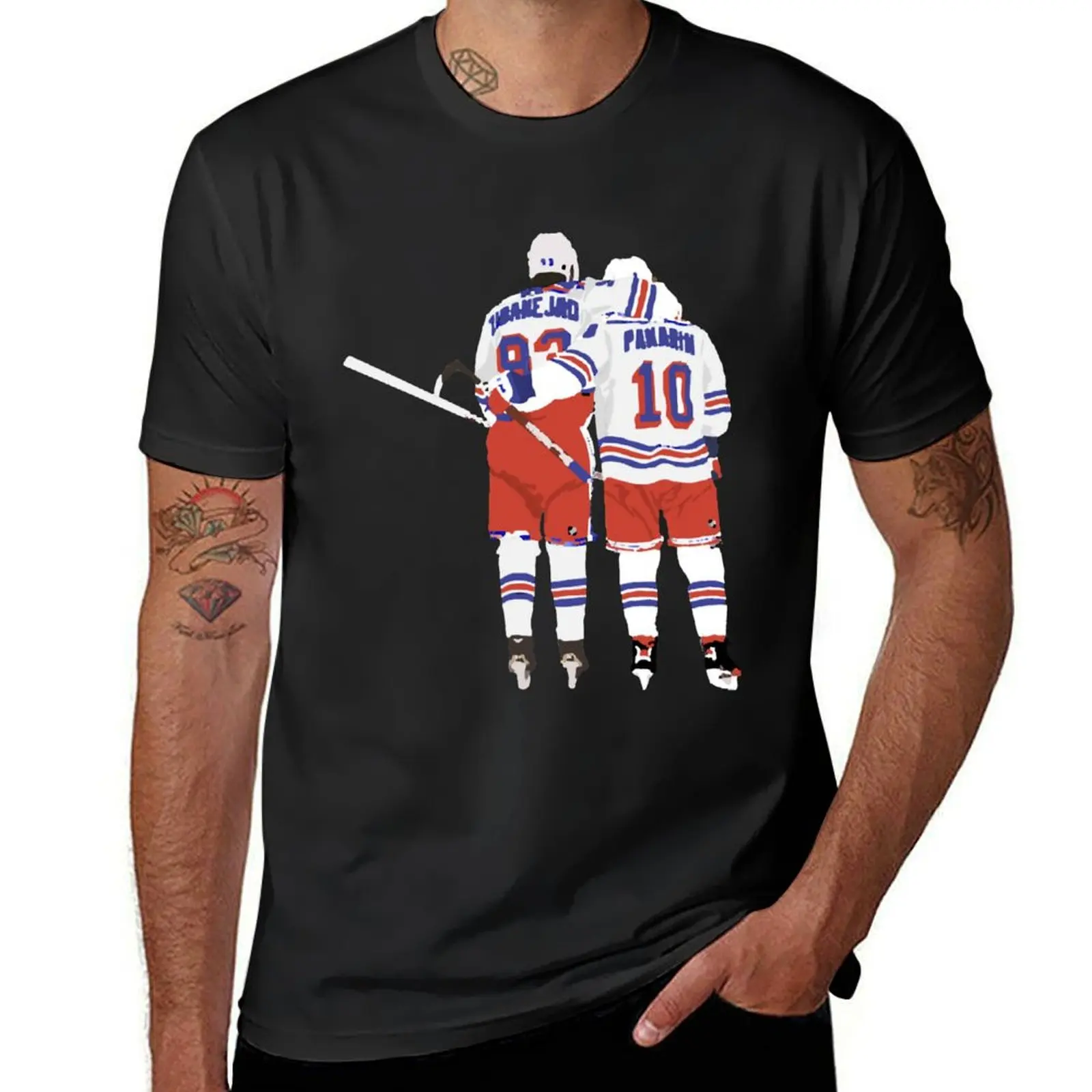 

Mika zibanejad and Artemi Panarin T-Shirt tops blanks t shirts for men pack