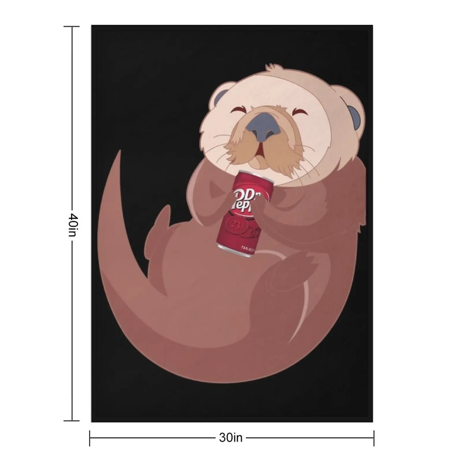 Otter + Dr. Pepper \t \t Throw Blanket Blankets For Sofas Beautifuls Luxury Moving Blankets