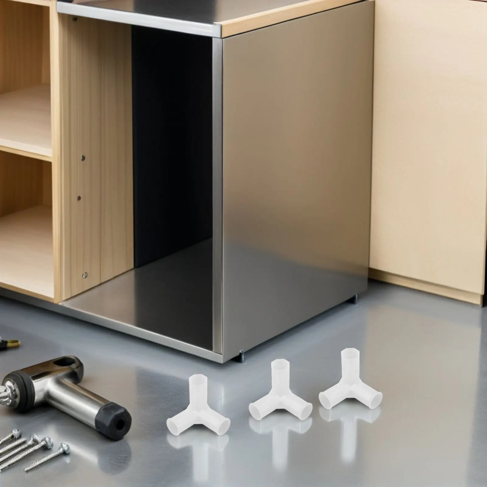 

10 шт. пластиковых соединителей-тройников для штанг в шкафу, 12 мм, для обувных полок, сушилок, гардеробов, универсальная мебельная фурнитура