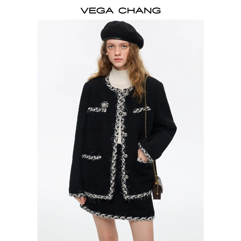 

Vega Chang Spring and Autumn New Wool Blend Light Luxury Women's Elegant and Gentle Coat