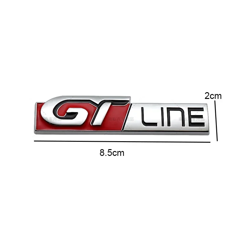 Metal GT Line Car Body Emblem Rear Trunk Badge Sticker for Ford GT Transit Fiesta Focus Mondeo Kuga Ranger Mustang Aspire