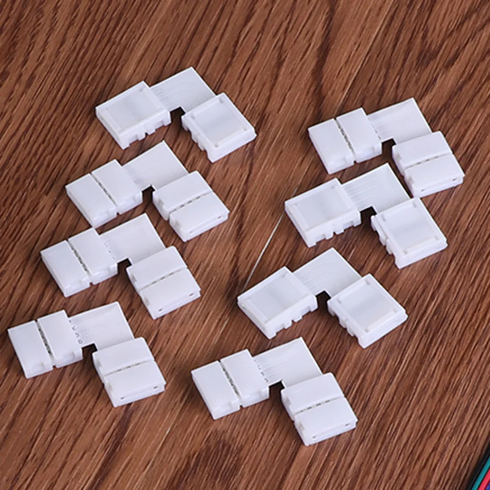 15 قطعة 10 مللي متر Rgb Led موصل الشريط 90 درجة الزاوية رابط ل تمديد مرن لا لحام المطلوبة محول الإضاءة البلوز #5