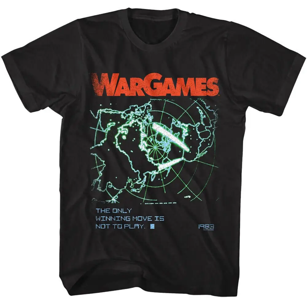 Wargames The Only Winning Move Men's T Shirt Lets Play Screen Sci Fi Thriller Adult