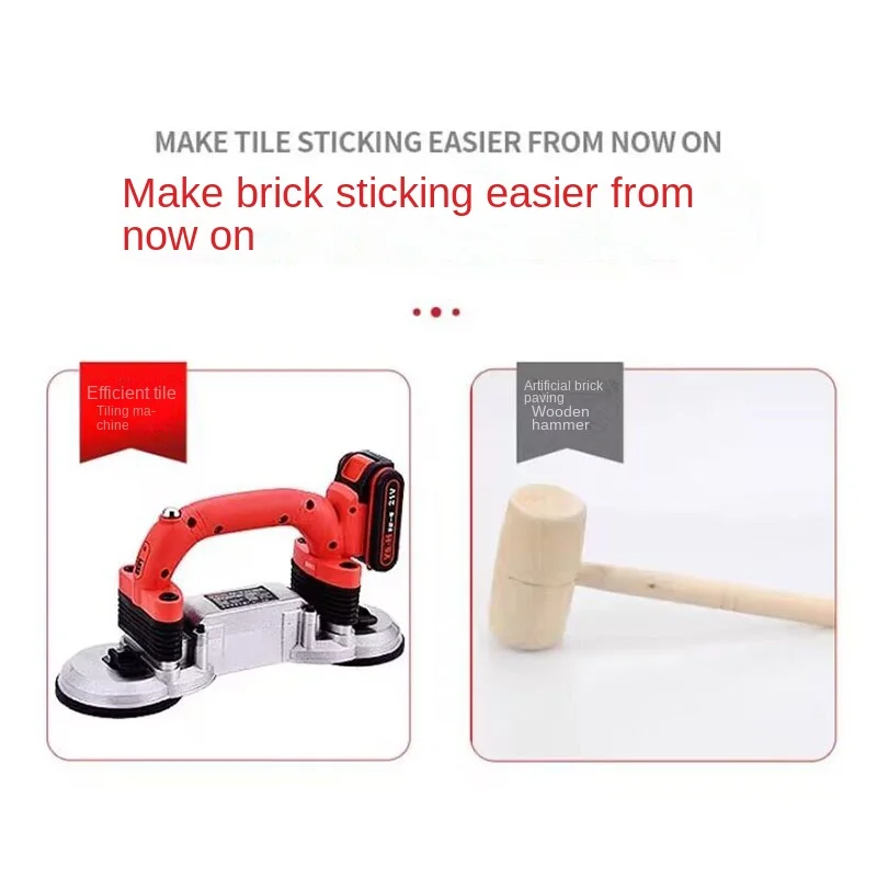 NEW 180W 400KG 6 Speeds Tiling Tiles Machine Tiles Vibrator Adjustable Automatic Floor Vibrator Leveling With Battery 180-180mm
