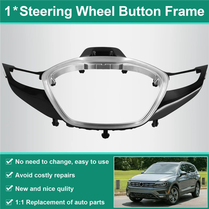 

A02Q-Steering Multi Function Control Switch Frame For Tiguan 2019-2020 Steering Wheel Button Frame 6C0419685B