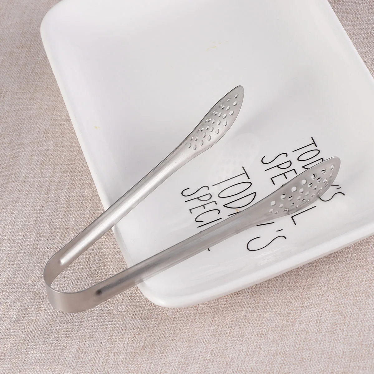 

4Pcs Stainless Steel Mini Food Serving Tongs Stain Odor Free Ice Cube Bread Clip Home Buffet Party Use Food Serving Tongs