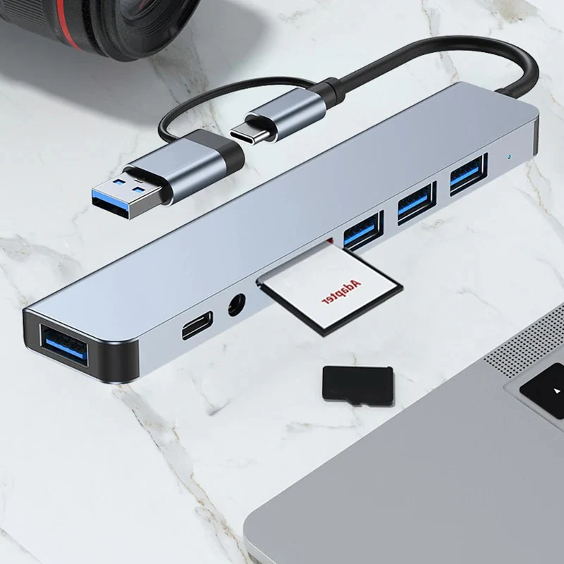 USB C HUB tipo C Splitter a HDMI 4K Thunderbolt 3 Docking Station adattatore per Laptop con PD SD TF RJ45 per Macbook Air M1 iPad Pro