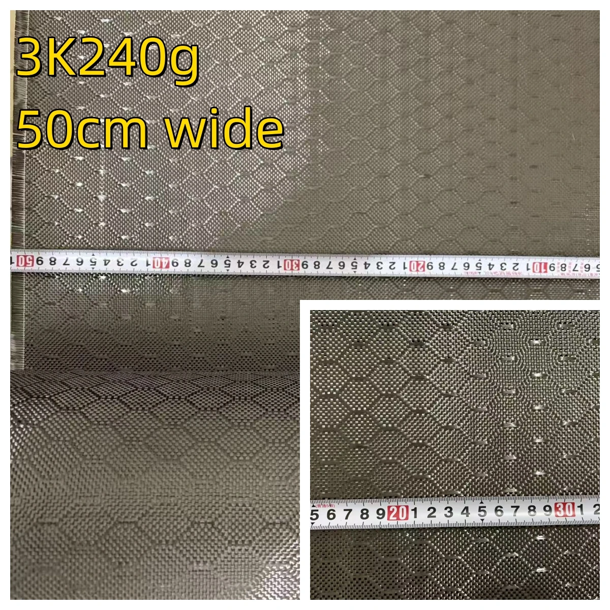 

3K 240 г/м2 футбольный узор в форме сот, ткань из настоящего углеродного волокна, карбоновая ткань, ширина 20 дюймов/50 см, используется для велосипедов, мотоциклов