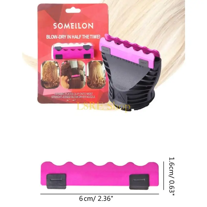 L8RE 유니버설 헤어 드라이어 빗 노즐 플라스틱 미용실 미용실 헤어 드라이어 블로우 블로우 빗 첨가 헤어 스타일링 노즐 도구