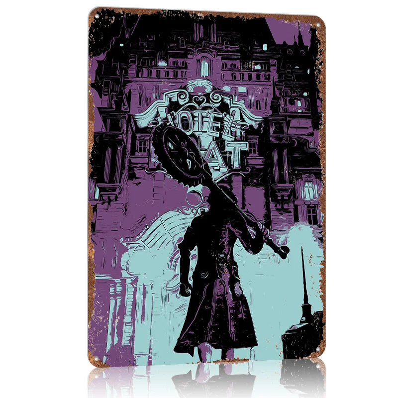 Hotel & Gear Tin Sign Metal Poster Vintage Interior Decoration Customizable Metal Signs for Wall Art Decoration Wand Deko Retro