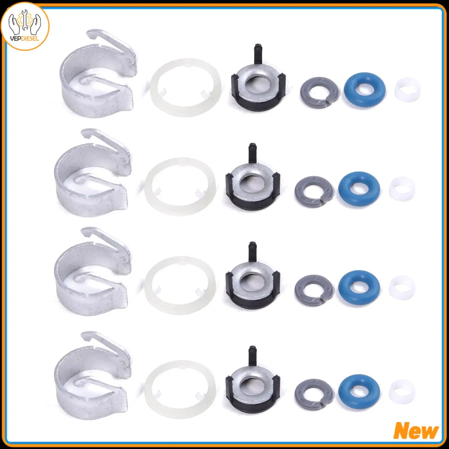 4 шт. ремонтные комплекты уплотнительных колец топливной форсунки 06H 998 907A 06H 998907 A 06J 998907 Б 06J 998907 D Для AUDI A4 VW Jetta GLI GTI 1.8 2.0T