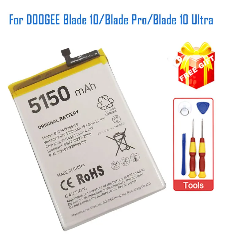 New Original DOOGEE Blade 10 Blade 10 Pro Battery Inner Built Cell Phone Battery Parts For DOOGEE Blade 10 Ultra Smart Phone